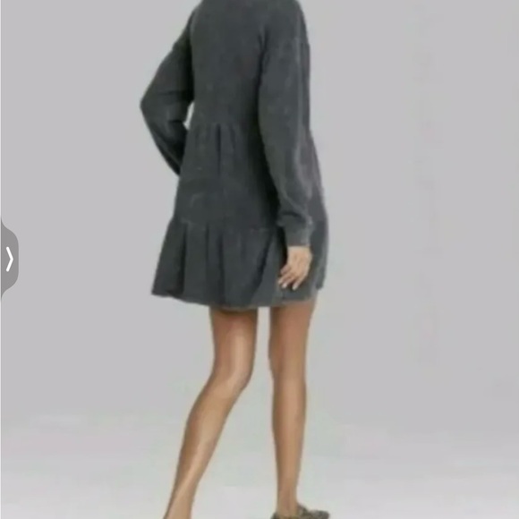 Women's Wild Fable Mock Neck Black Wash Sweater Dress L - Picture 4 of 5